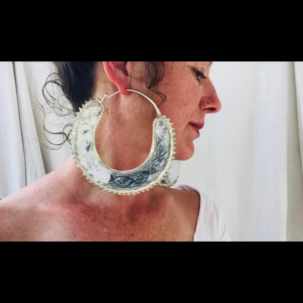 HUGE Kuchi hoop earrings